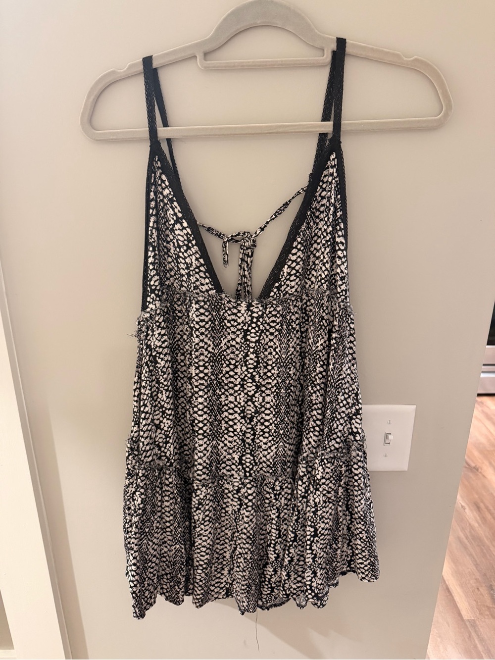 Skylar + Madison Black and White Snake-Print Camisole